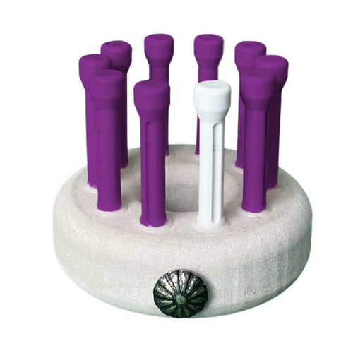 CinDWood Looms 1/2" 10 peg Flower/Thumb Knitting Loom Purple Looms