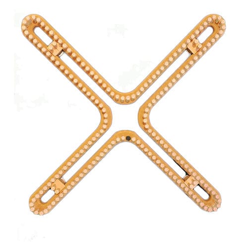 CinDWood X 1/2" 176 peg Extra Large X Knitting Loom Tan Looms