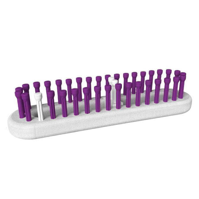 CinDWood Looms 1/2" 36 peg 8" Universal Slipper/Scarf Knitting Loom Purple Adjustable Loom