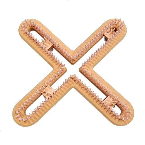 1/4" 160 peg Universal Small X Hat Knitting Loom Tan