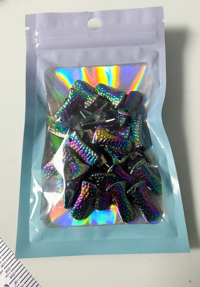 25 - Mini Rainbow Spring Clips with Non-Slip protective Silicone