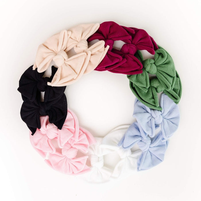 2 Pack Spandex/Nylon Baby Fab Clips One Size: black-Baby Bling Bows