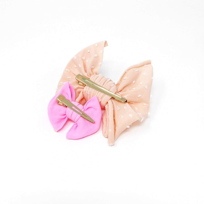 2PK BABY FAB CLIPS: canary-Baby Bling Bows