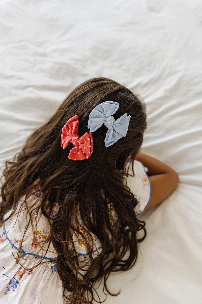 2 Pack Spandex/Nylon Baby Fab Clips One Size: petal-Baby Bling Bows