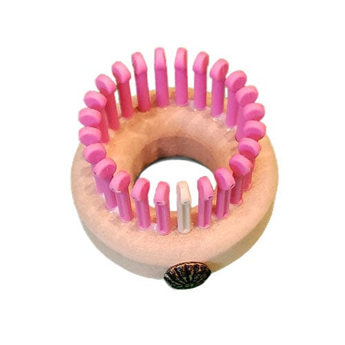 3/16" gauge 24 Peg Finger Knitting Loom Pink