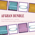 Laurie Schue Bundle 3/4" 80 peg Large Round Afghan Loom (Blue Pegs) + 3 Afghan Pattern Bundle Loom + ePattern Bundle