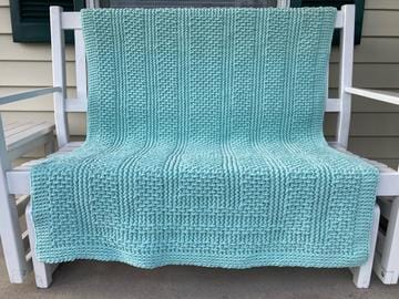 Laurie Schue Bundle 3/4" 80 peg Large Round Afghan Loom (Blue Pegs) + 3 Afghan Pattern Bundle Loom