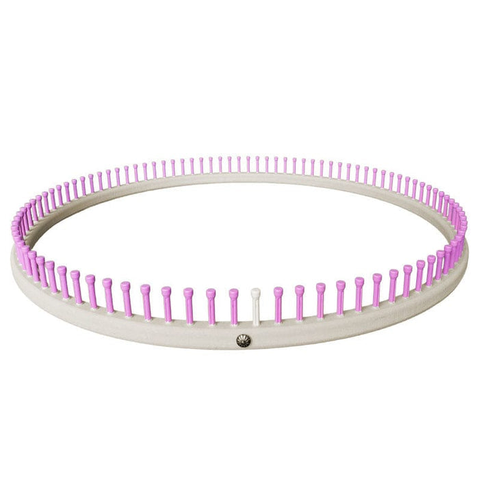 CinDWood Looms 3/4" 96 pegs 22" XL Round Afghan Knitting Loom Pink Loom