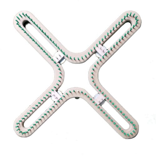 3/8" 160 peg Large Universal X Knitting Loom Green