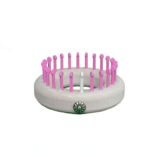 3/8" 24 peg Toddler Sock, Small Gauge Knitting Loom Pink