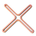 3/8" 240 peg Extra Large X Knitting Loom Pink