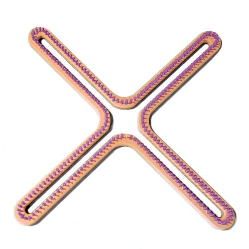 3/8" 240 peg Extra Large X Knitting Loom Purple