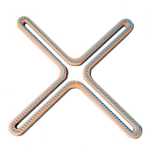 3/8" 240 peg Extra Large X Knitting Loom Blue