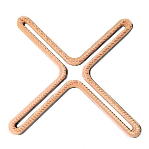 3/8" 240 peg Extra Large X Knitting Loom Tan