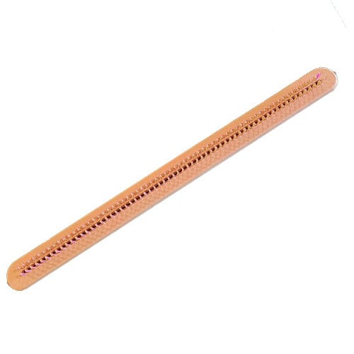 3/8" gauge 128 peg 24" Super Narrow Double Rake Small Afghan Knitting Loom Tan