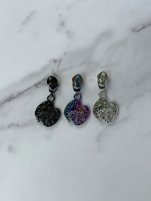 #5- Floral Bobbin Zipper Pull - Pack of 5