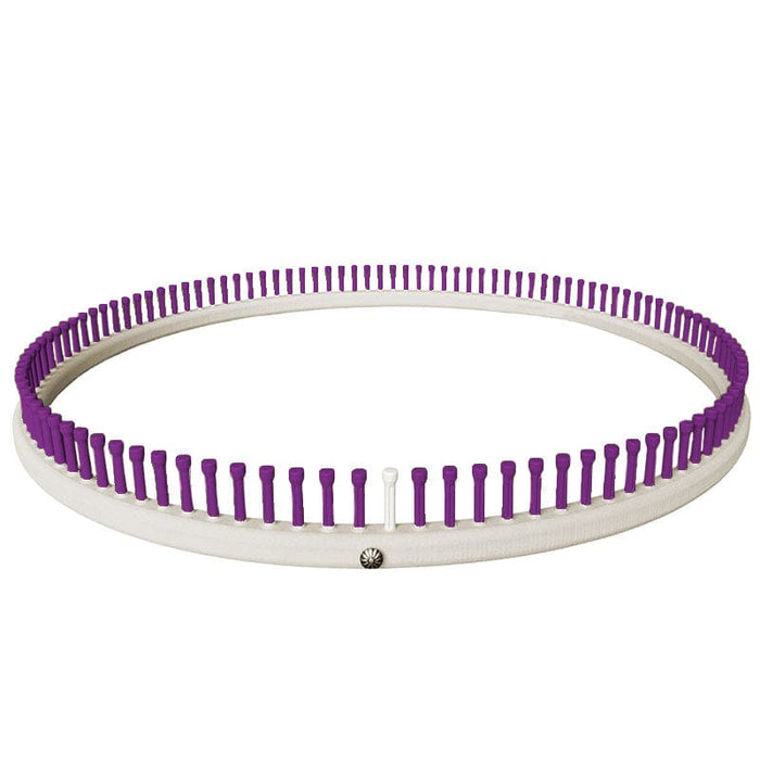 CinDWood Looms 5/8" 112 pegs XL 22" Round Afghan Knitting Loom Purple Loom