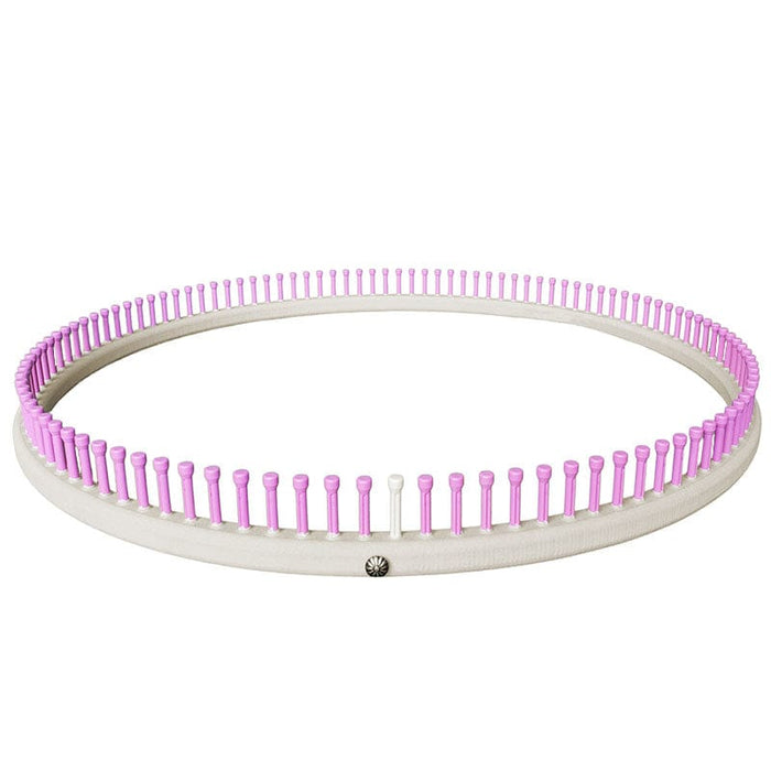 CinDWood Looms 5/8" 112 pegs XL 22" Round Afghan Knitting Loom Pink Loom