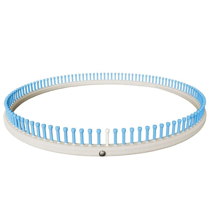 CinDWood Looms 5/8" 112 pegs XL 22" Round Afghan Knitting Loom Blue Loom