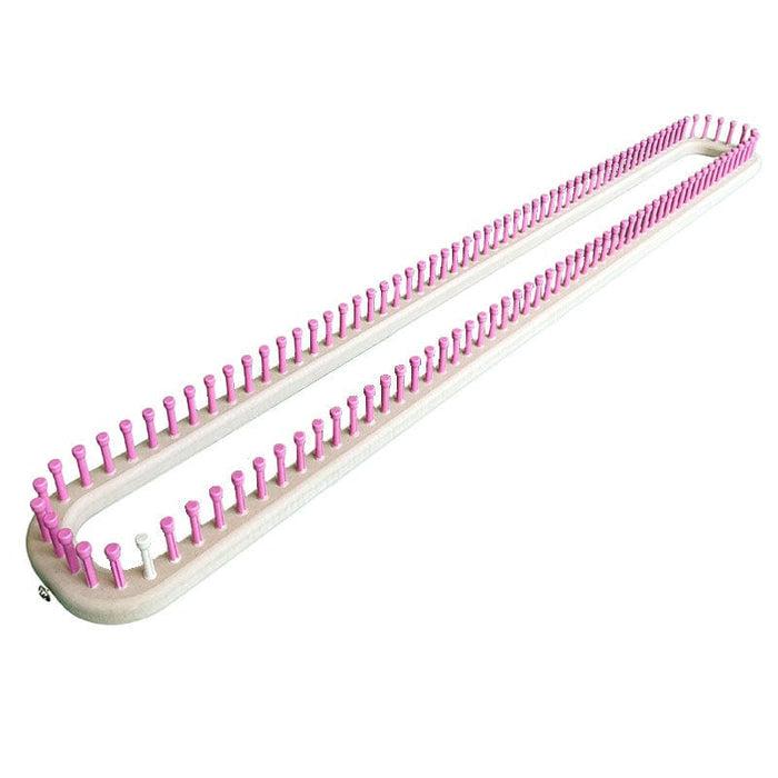 CinDWood Looms 5/8" 120 peg 4'x35" Rectangle Afghan Loom Pink Loom
