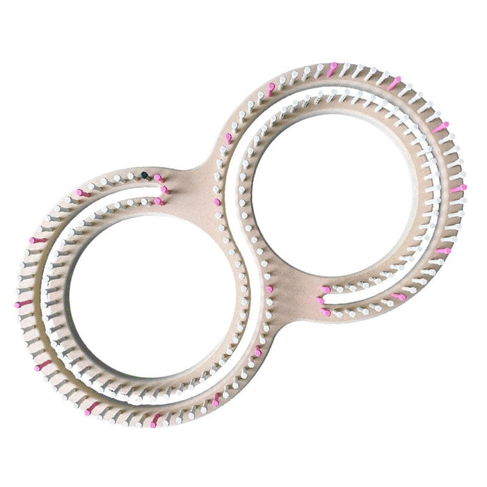 CinDWood Looms 5/8"  184 pegs 60" (Queen Size) Universal S Knitting Loom Pink Looms