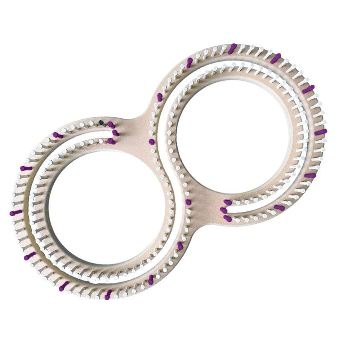 CinDWood Looms 5/8"  184 pegs 60" (Queen Size) Universal S Knitting Loom Purple Looms