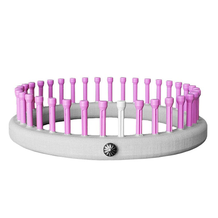 CinDWood Looms 5/8" 36 peg Child Hat Knitting Loom 2-6 yrs Pink Loom