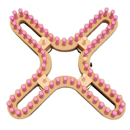 5/8" 72 Peg Small X Knitting Loom Pink
