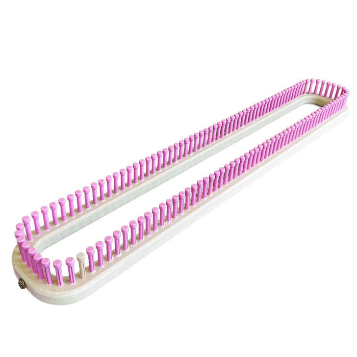CinDWood Looms 7/16" 128 peg  26" Rectangular Afghan Loom Pink Looms