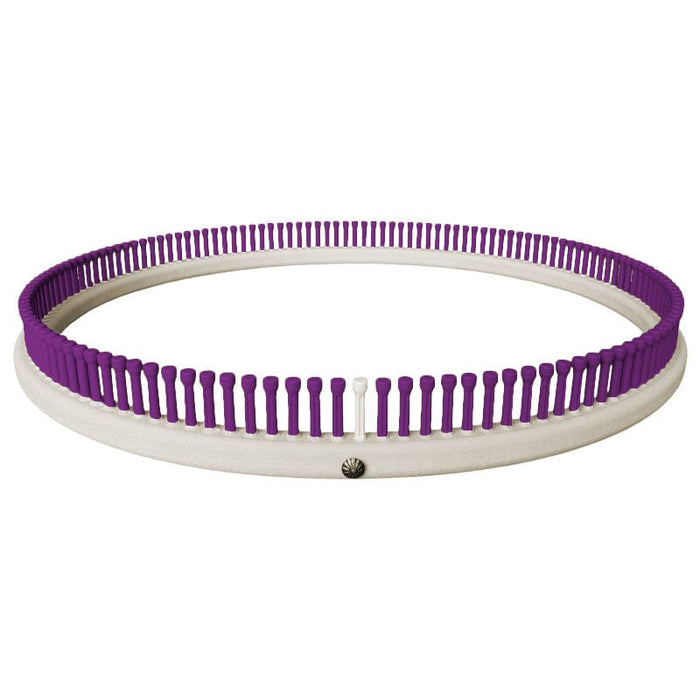 CinDWood Looms 7/16" 140 peg Large 20" Round Afghan Loom Purple Loom