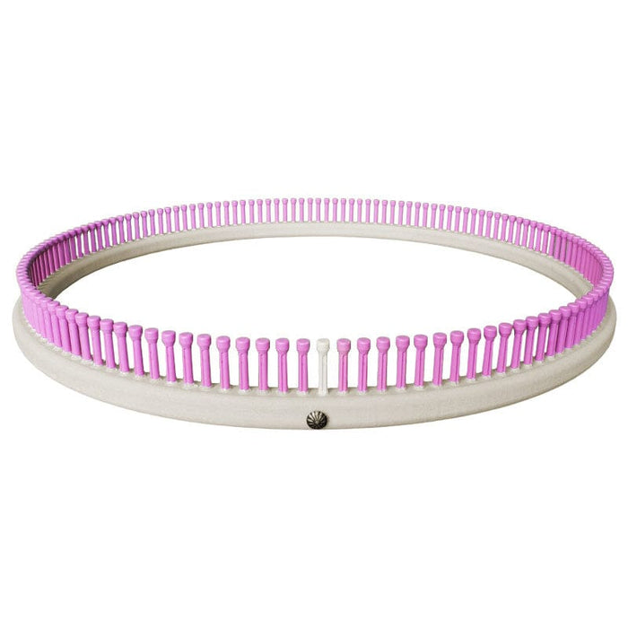 CinDWood Looms 7/16" 140 peg Large 20" Round Afghan Loom Pink Loom