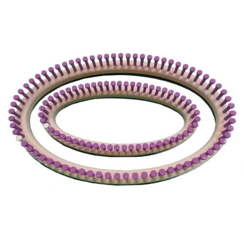 1/2" Oval Cowl 2 pc Knitting Loom Set Purple