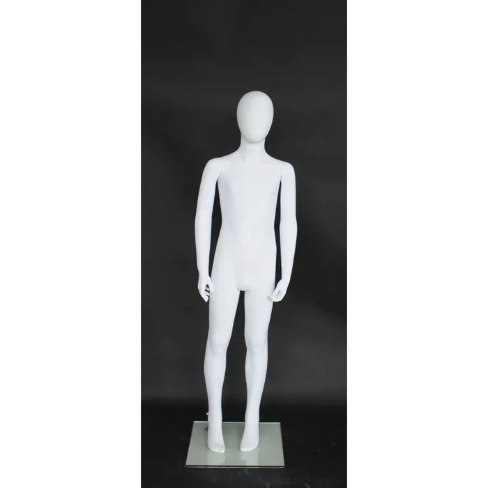 8-10 Year Old Matte White Child Mannequin MM-CB10E-WT