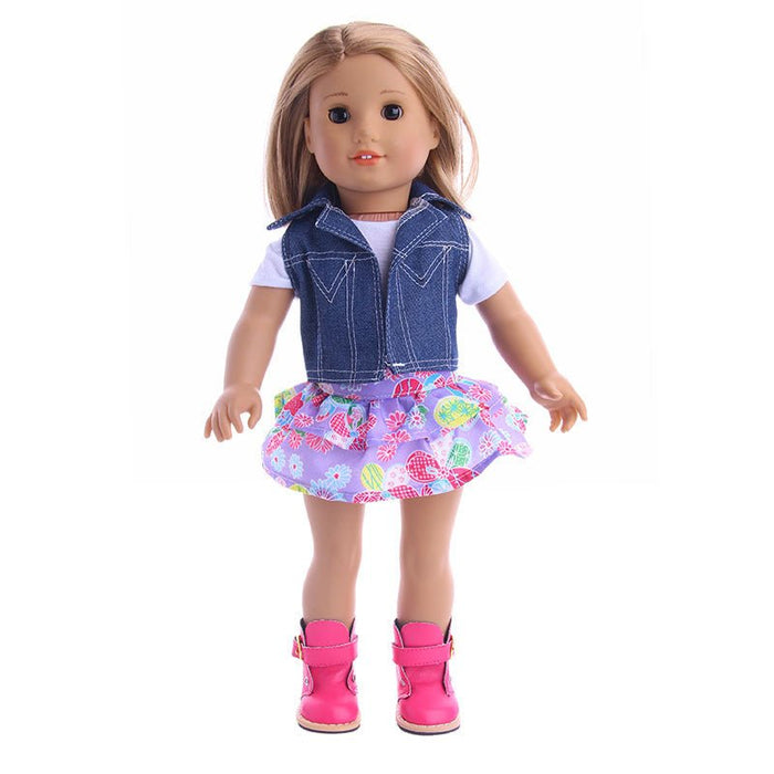 American Girl Doll Accessories Clothes Americangirl Skirt Suit - RICALOUX