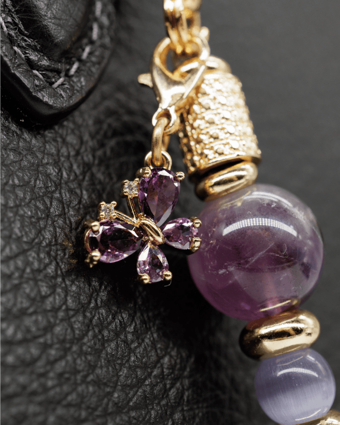 18KT gold-plated micro pavé butterfly charm