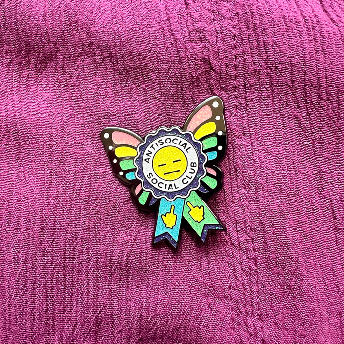 Anti-Social Ribbon Pin, What's Your Passion Jewelry