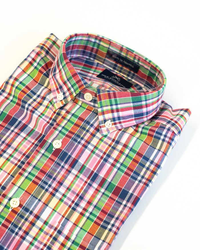 Authentic Madras Long Sleeve Button Down - Classic Multi Color