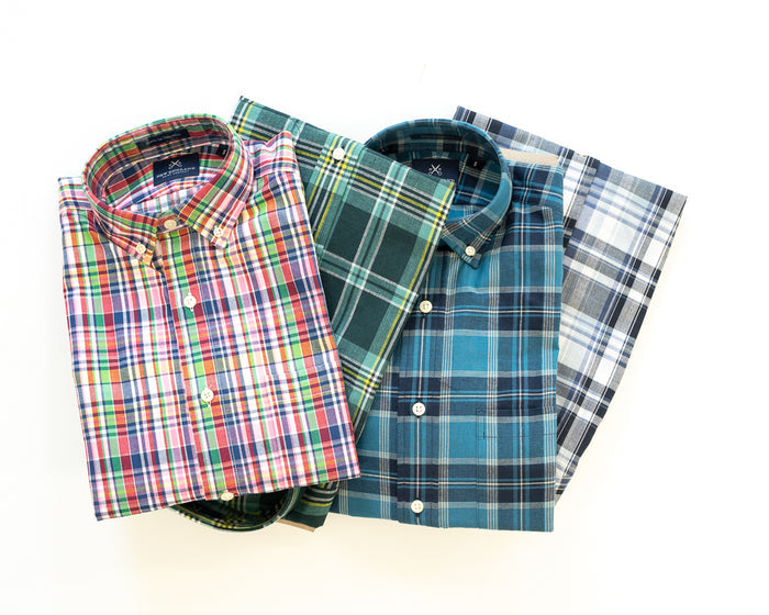 Authentic Madras Long Sleeve Button Down - Classic Multi Color