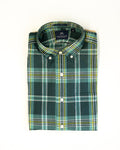 Authentic Madras Long Sleeve Button Down - Forest