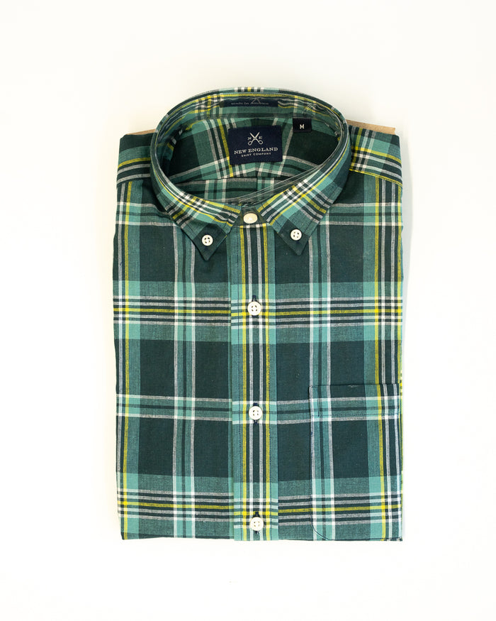 Authentic Madras Long Sleeve Button Down - Forest