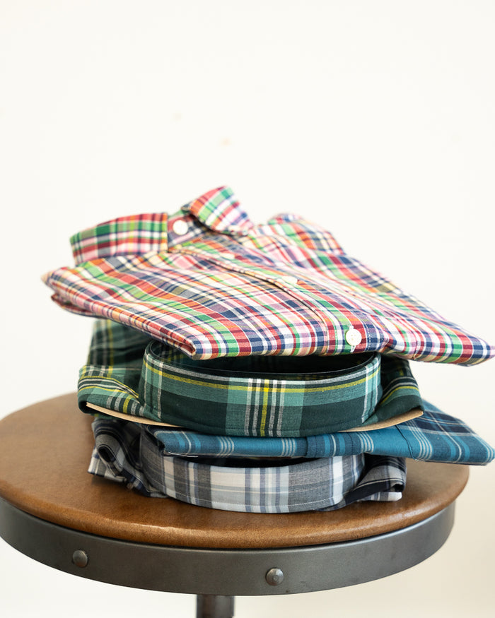 Authentic Madras Long Sleeve Button Down - Forest