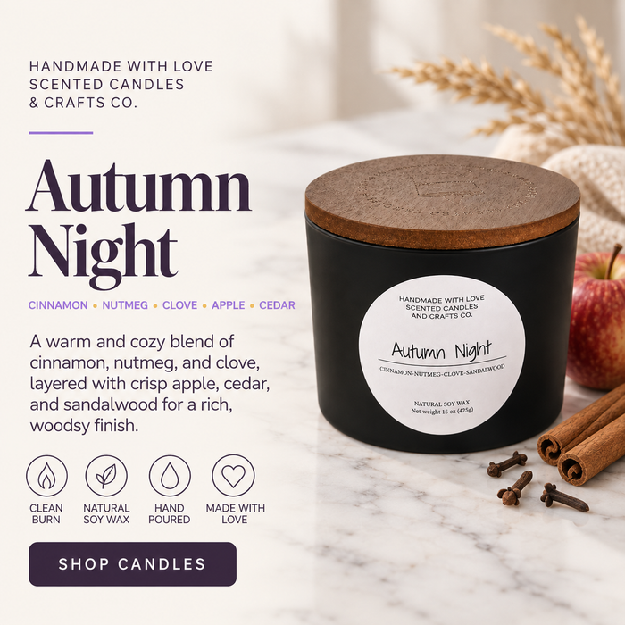 Autumn Night - 15oz 3-Wick Scented Candle