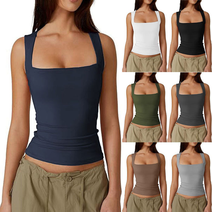 Basic Fitted Sleeveless Tank Top For Women by Ricaloux
