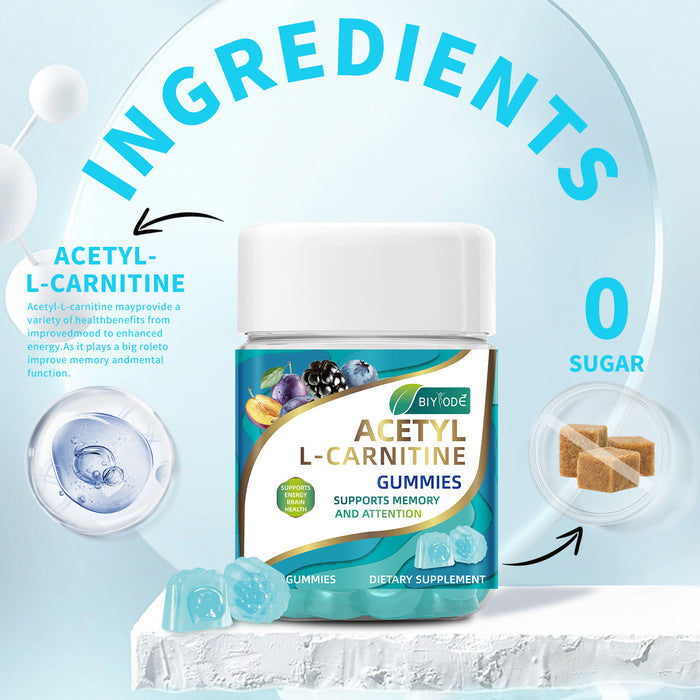 Biyode Wholesale Acetyl L-Carnitine Gummiegel Gummies Natural Daily Brain Wellness Supplement by Ricaloux