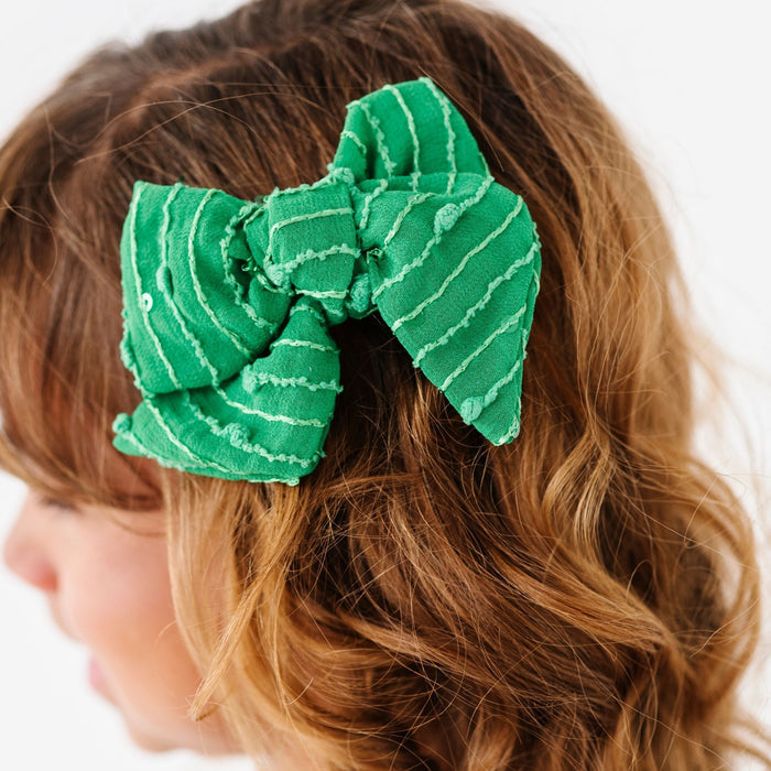 BLOOM CLIP: green shabby stripe