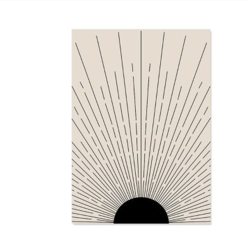 Boho Canvas Abstract Lines Home Decor - RICALOUX