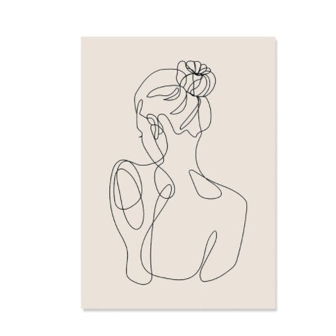 Boho Canvas Abstract Lines Home Decor - RICALOUX