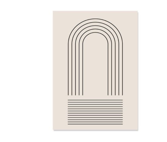 Boho Canvas Abstract Lines Home Decor - RICALOUX
