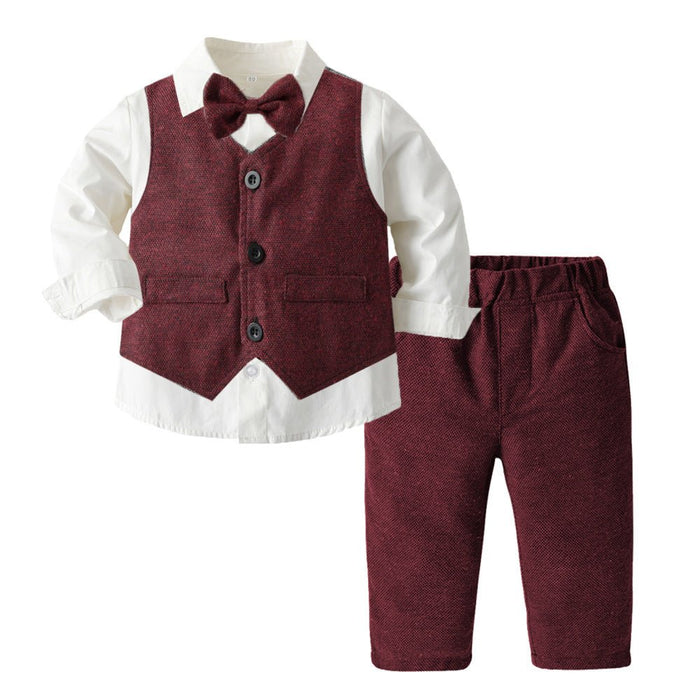 Boys Autumn Clothing Children's Suit Three-piece Set - RICALOUX