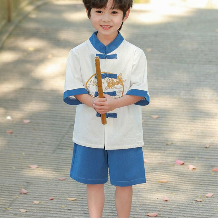 Boys Han Chinese Clothing Suits Chinese Style Summer - RICALOUX